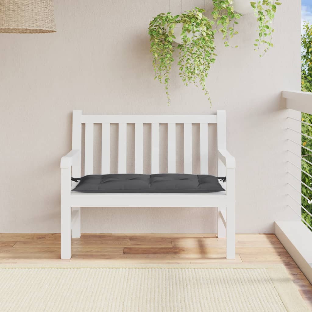 vidaXL Garden Bench Cushion Melange Anthracite 39.4x19.7x2.8 Fabric