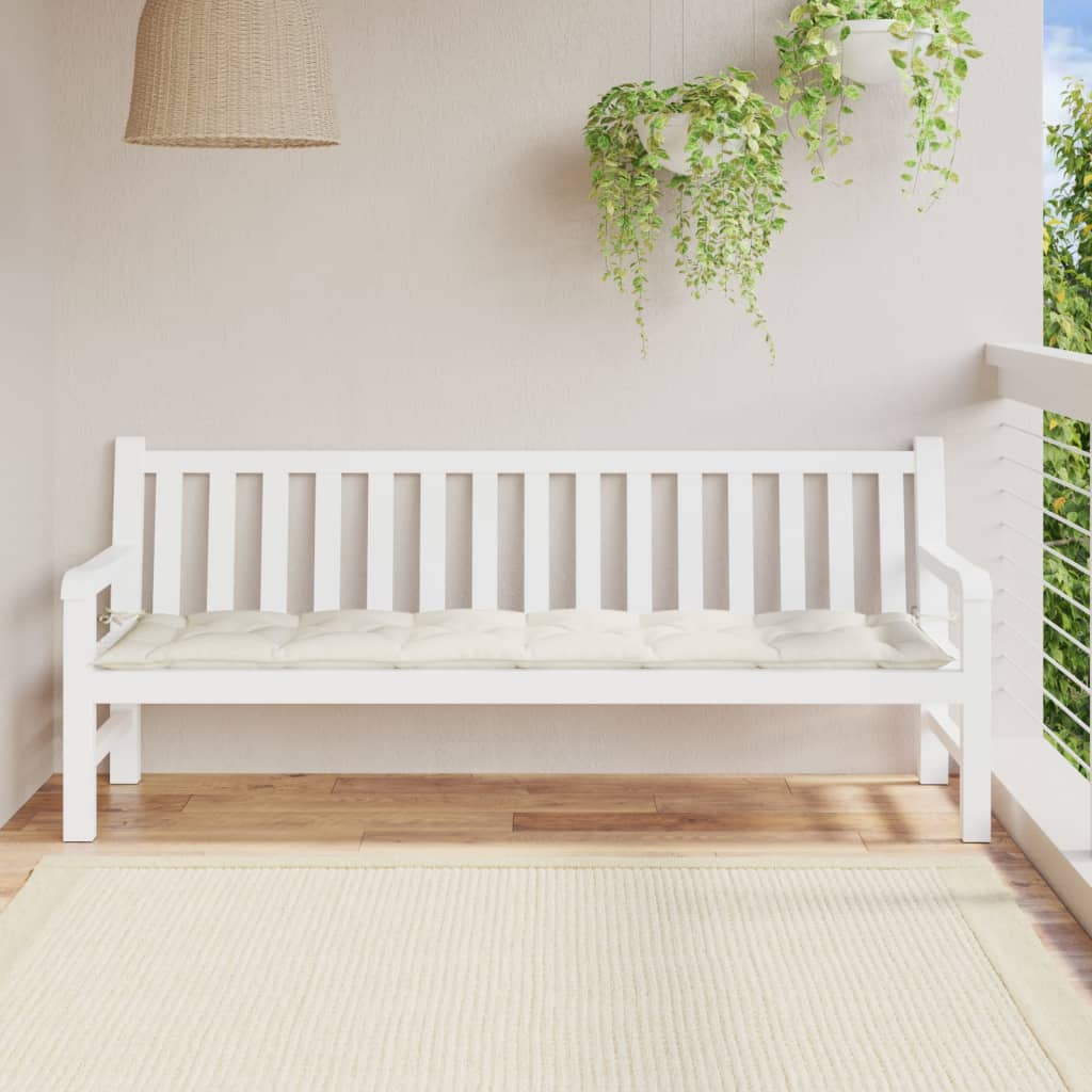 vidaXL Garden Bench Cushion Melange Cream 78.7x19.7x2.8 Fabric