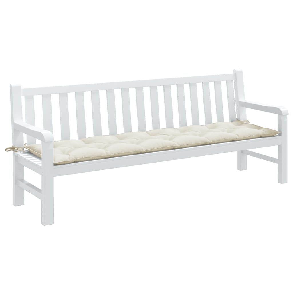 vidaXL Garden Bench Cushion Melange Cream 78.7x19.7x2.8 Fabric
