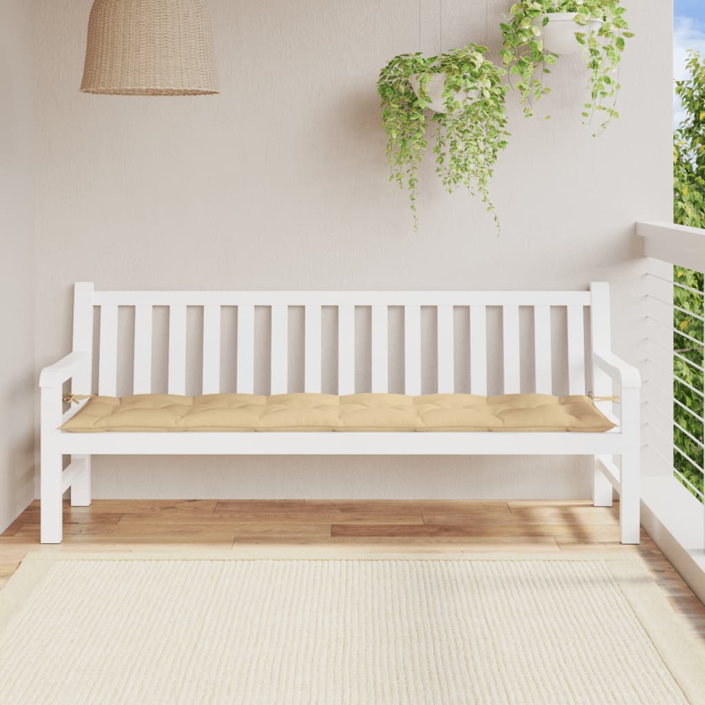 vidaXL Garden Bench Cushion Melange Beige 78.7x19.7x2.8 Fabric