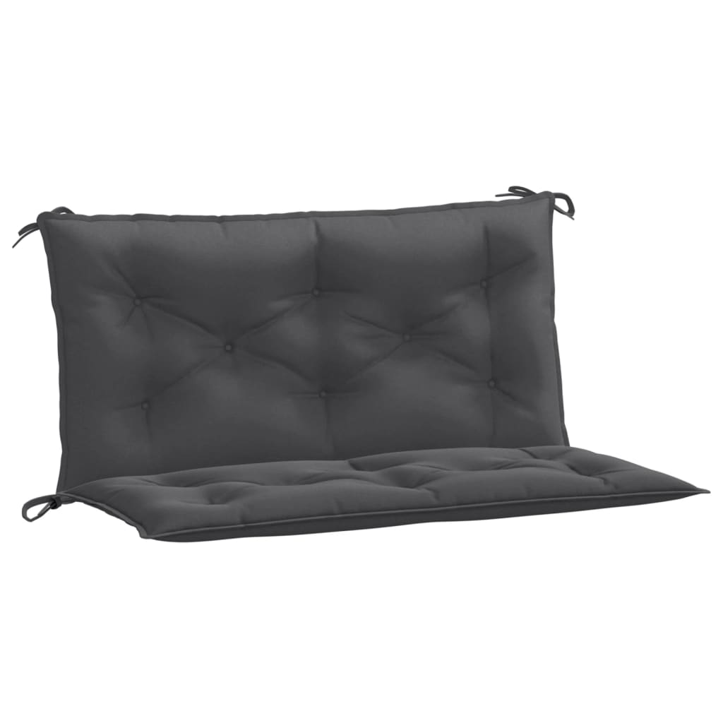 vidaXL Garden Bench Cushions 2 pcs Melange Anthracite 39.4x19.7x2.8 Fabric