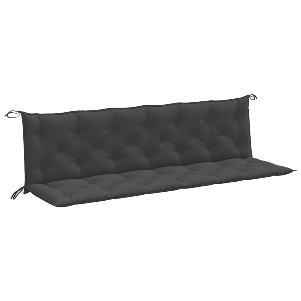 vidaXL Garden Bench Cushions 2 pcs Melange Anthracite 78.7x19.7x2.8 Fabric