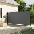 vidaXL Retractable Side Awning Anthracite 70.9x196.9