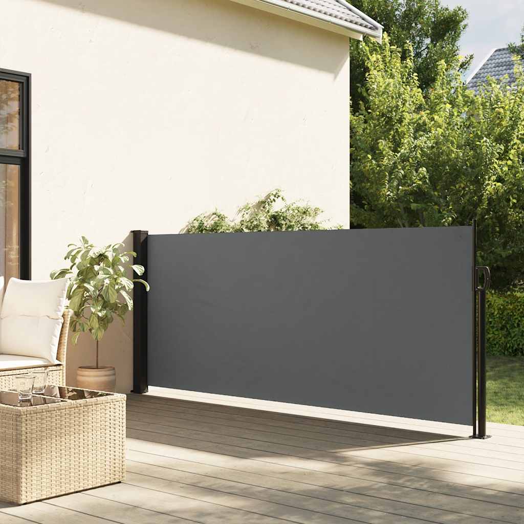 vidaXL Retractable Side Awning Anthracite 47.2x236.2
