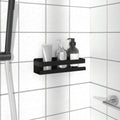 vidaXL Shower Shelf Matt Black 9.1x2.6x2.4 Brushed 304 Stainless Steel