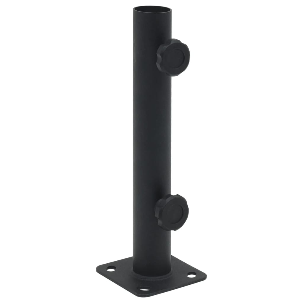 vidaXL Parasol Base for 1.3/1.3/1.5 Pole Matt Black Steel