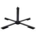 vidaXL Parasol Base Foldable for 1.5/1.9 Pole Glossy Black Steel