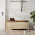 vidaXL Storage Box with Cushion Sonoma Oak 105x40x45 cm