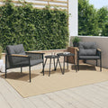 Vidaxl Patio Chairs With Cushions 2 Pcs Black Steel