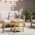 vidaXL Side Table Oil Natural 17.72 x 17.72 x 17.72 in