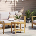 vidaXL Side Table Oil Natural 19.69 x 13.78 x 17.72 in