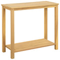 vidaXL Garden Console Table Light Acacia 31.50 x 13.78 x 29.53 in