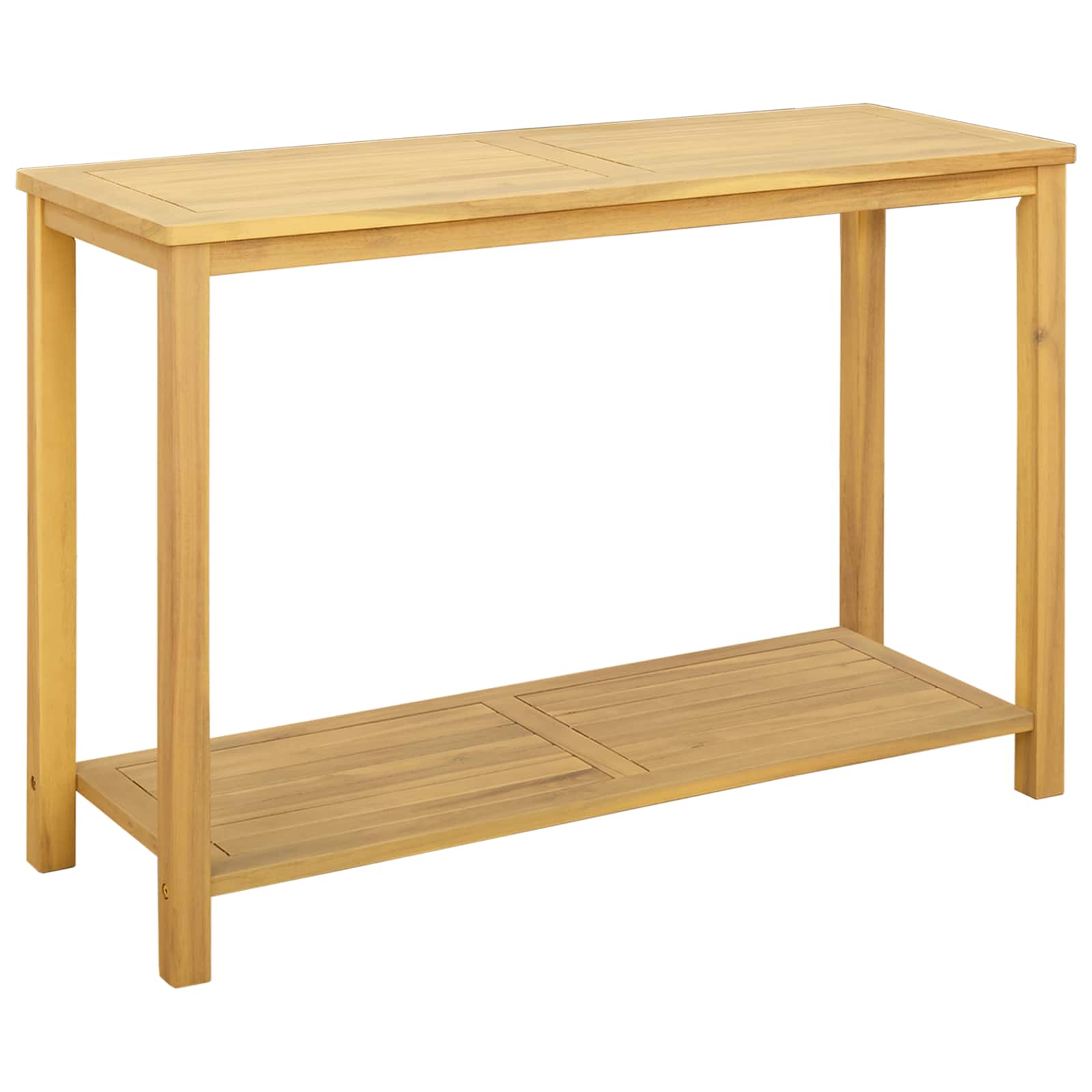 vidaXL Garden Console Table Light Acacia 43.31 x 15.75 x 29.53 in