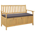vidaXL Storage Bench 2 Seater 47.24 x 24.80 x 33.07 in Rectangular
