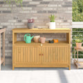 vidaXL | Garden Console Table | Light Acacia 43.31 x 13.78 x 29.53 in