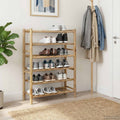 vidaXL Shoe Rack 26.77 x 11.02 x 37.80 in Bamboo Natural