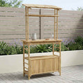 vidaXL Outdoor Bar Table Natural 110 x 50 x 210 cm Bamboo