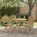 vidaXL Garden Chair 4 pcs Natural Bamboo