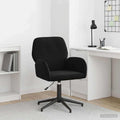 vidaXL Swivel Desk Chair 21.26 x 21.65 x 35.43 in Black Velvet