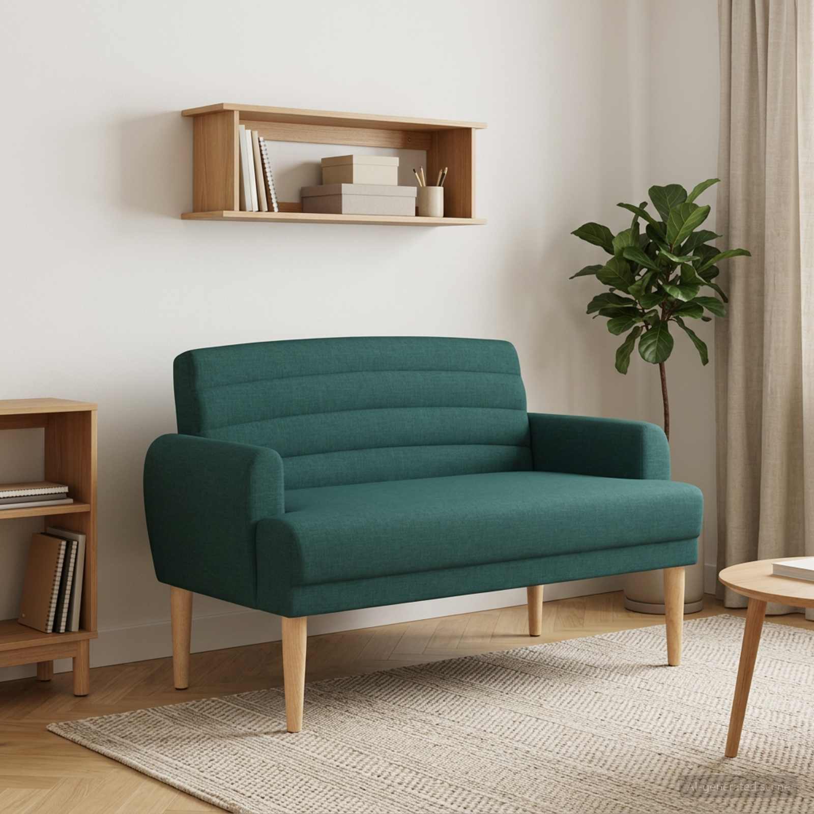 vidaXL Loveseat with button tufted Dark Green 45.67 x 26.38 x 31.50 in