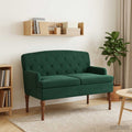 vidaXL | Loveseat with button tufted | Dark Green 43.70 x 25.59 x 31.10 in