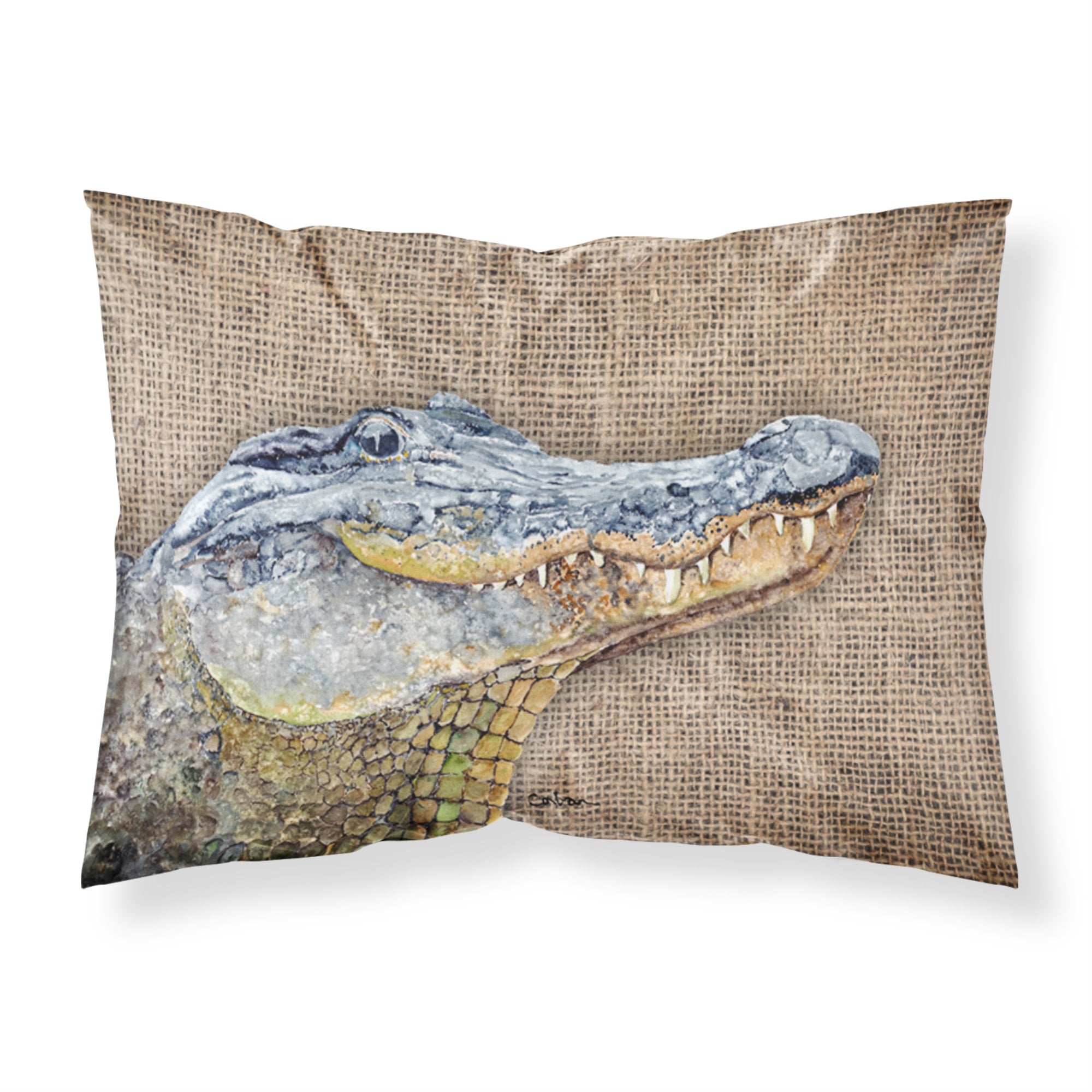 'Caroline'S Treasures 8733Pillowcase Alligator Moisture Wicking Fabric Standard Pillowcase, Large, Multicolor'