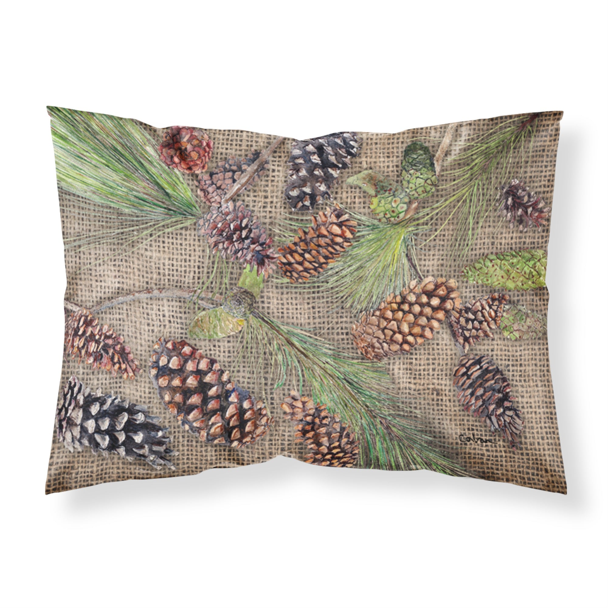 'Caroline'S Treasures 8735Pillowcase Pine Cones Moisture Wicking Fabric Standard Pillowcase, Large, Multicolor'
