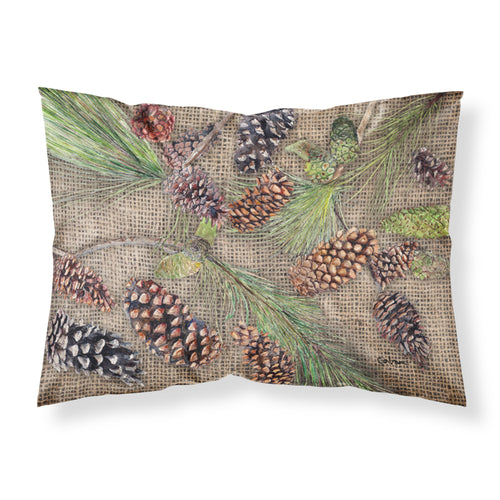 'Caroline'S Treasures 8735Pillowcase Pine Cones Moisture Wicking Fabric Standard Pillowcase, Large, Multicolor'
