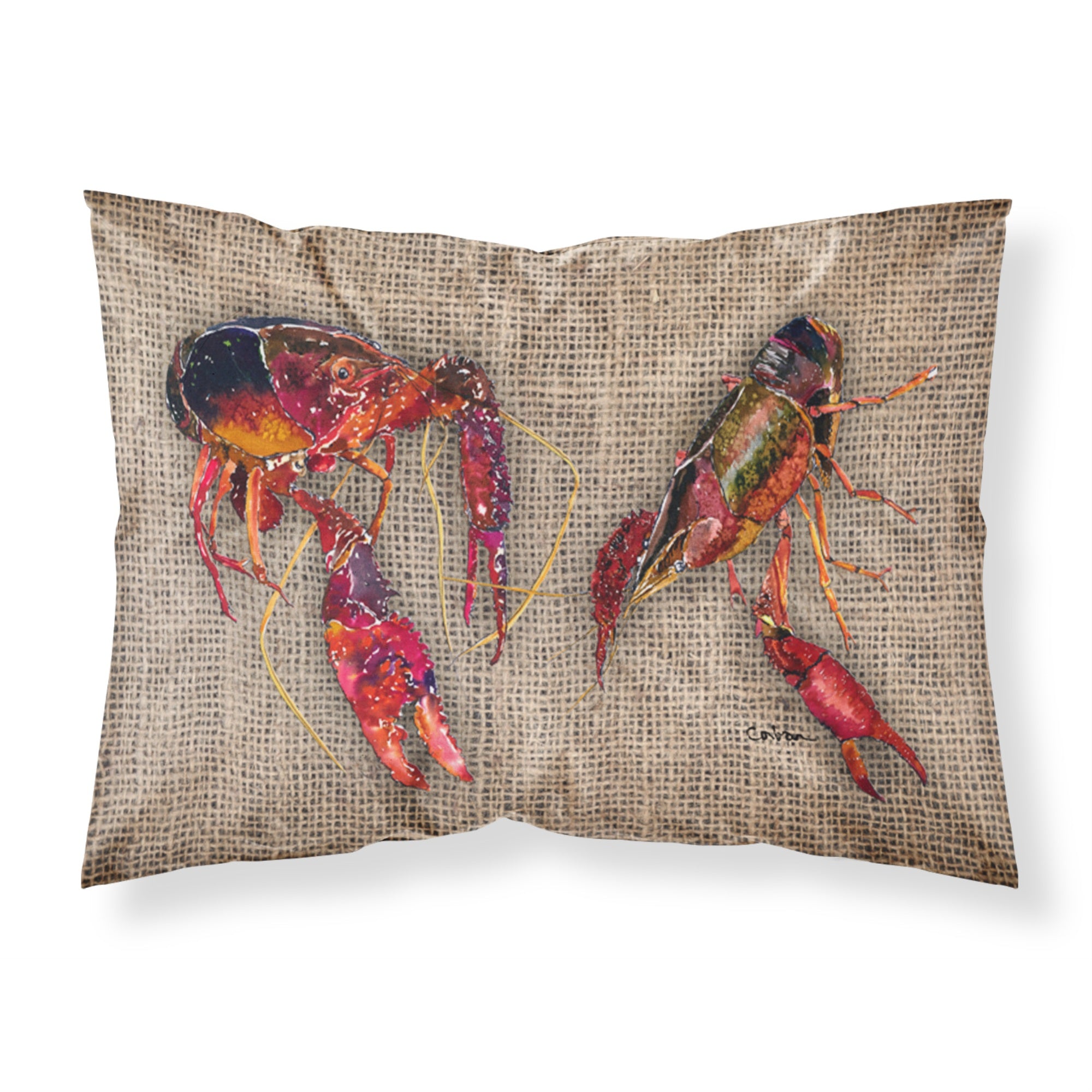 'Caroline'S Treasures 8739Pillowcase Crawfish Moisture Wicking Fabric Standard Pillowcase, Large, Multicolor'