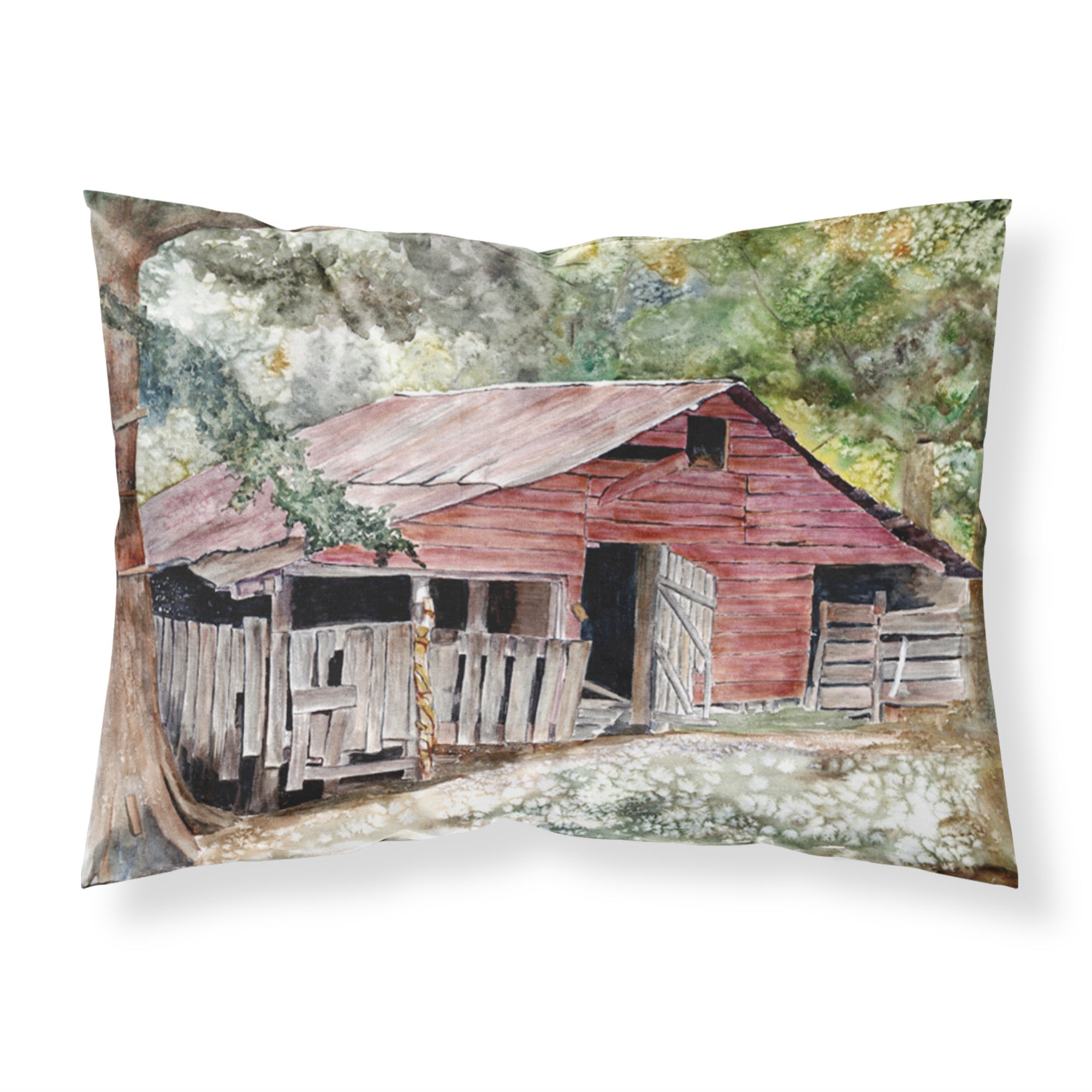 'Caroline'S Treasures 8740Pillowcase Old Barn Moisture Wicking Fabric Standard Pillowcase, Large, Multicolor'
