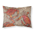 'Caroline'S Treasures 8742Pillowcase Cooked Crabs On Faux Burlap Moisture Wicking Fabric Standard Pillowcase, Large, Multicolor