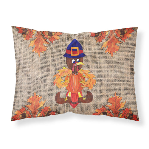 'Caroline'S Treasures 8743Pillowcase Turkey Pilgrim Fleur De Lis Moisture Wicking Fabric Standard Pillowcase, Large, Multicolor