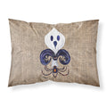 'Caroline'S Treasures 8749Pillowcase Halloween Ghost Spider Bat Fleur De Lis Wicking Fabric Standard Pillowcase, Large, Multico