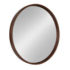 Hutton Round Wood Wall Mirror