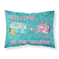 'Caroline'S Treasures 8760Pillowcase Welcome To The Trailer Moisture Wicking Fabric Standard Pillowcase, Large, Multicolor'