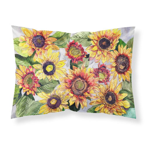 'Caroline'S Treasures 8766Pillowcase Sunflowers Moisture Wicking Fabric Standard Pillowcase, Large, Multicolor'