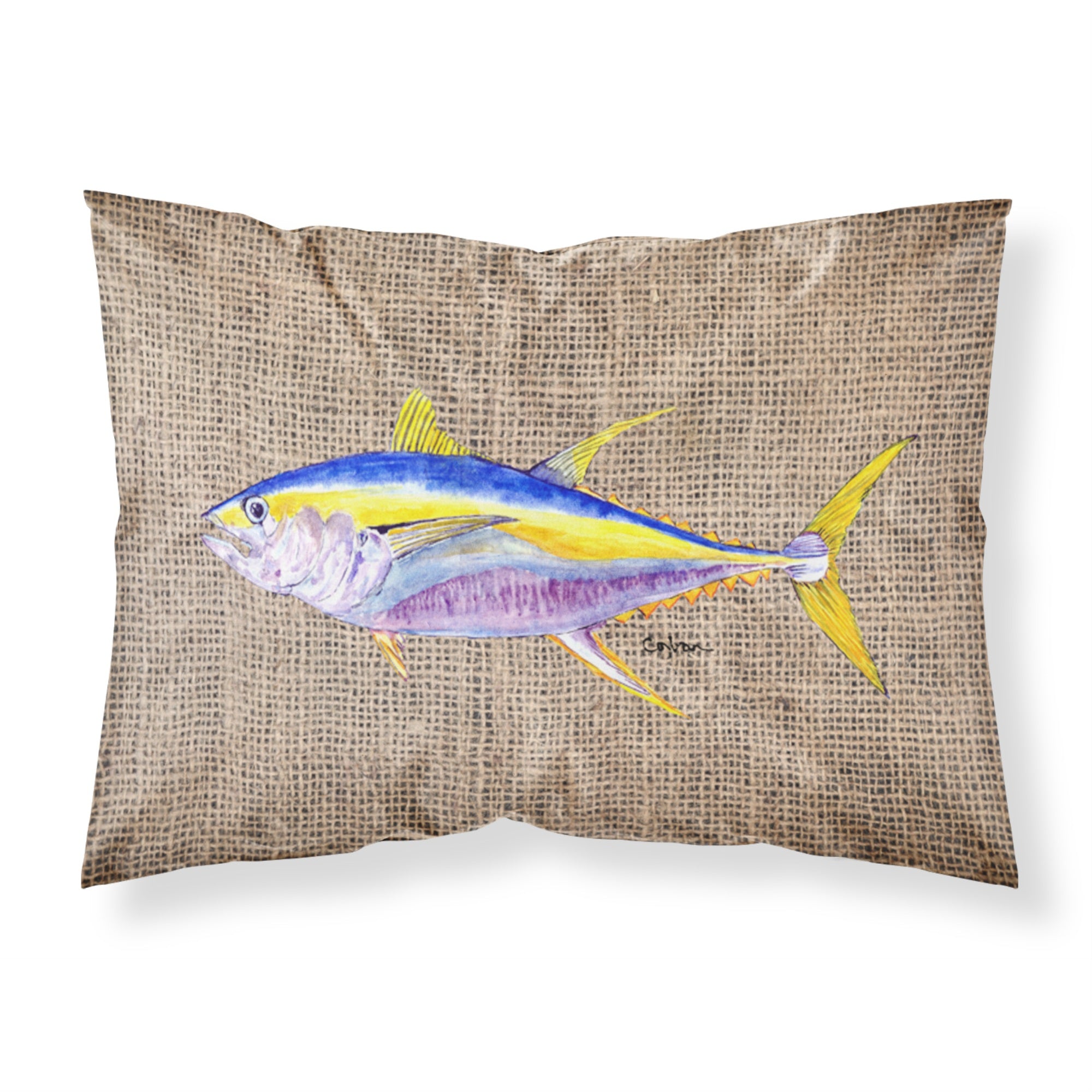 'Caroline'S Treasures 8771Pillowcase Fish-Tuna Moisture Wicking Fabric Standard Pillowcase, Large, Multicolor'
