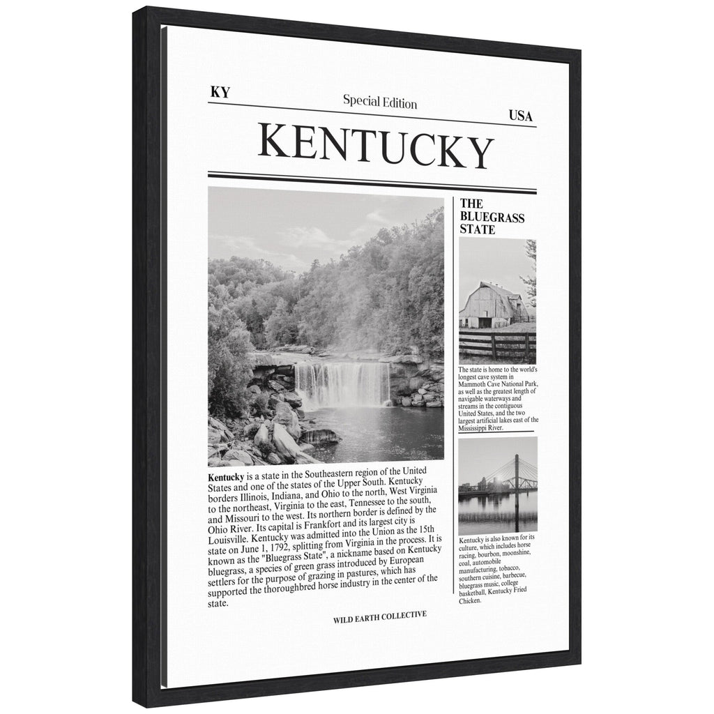Kentucky Article by Megan Ryan Framed Canvas Wall Art Print