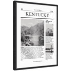 Kentucky Article by Megan Ryan Framed Canvas Wall Art Print