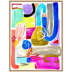 Sylvie Abstract 11 Framed Canvas by Emma Daisy