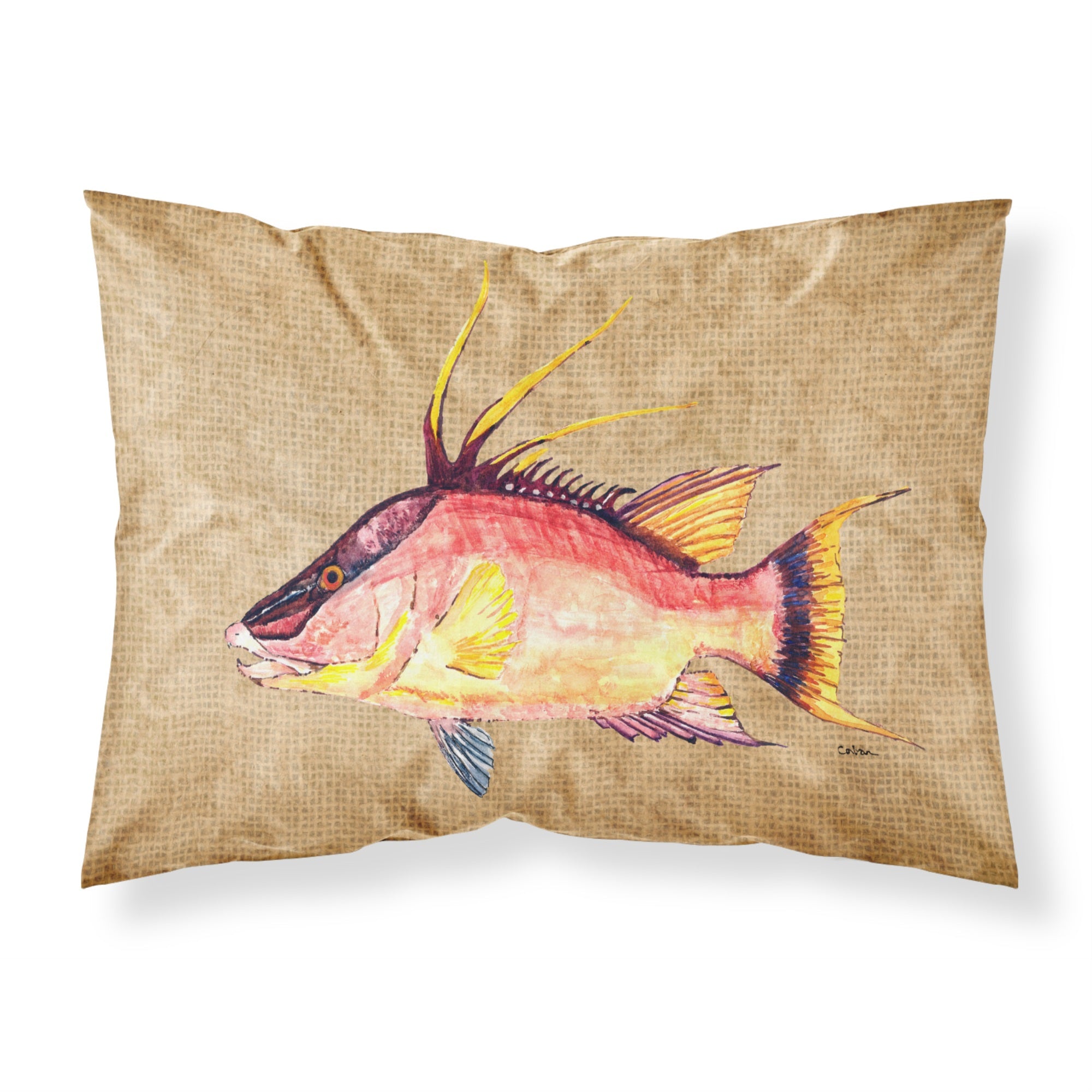 'Caroline'S Treasures 8803Pillowcase Hog Snapper Moisture Wicking Fabric Standard Pillowcase, Large, Multicolor'