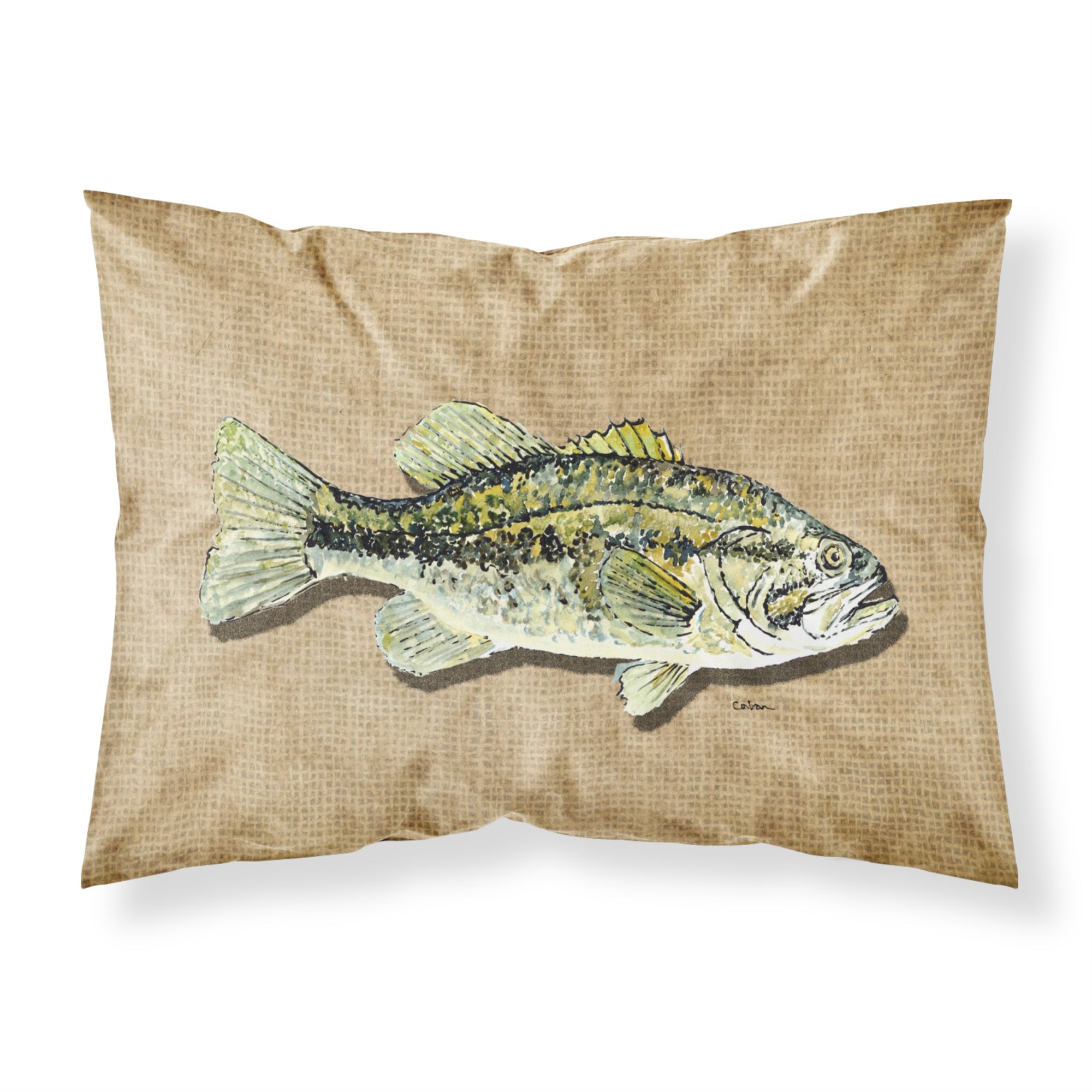 'Caroline'S Treasures 8806Pillowcase Small Mouth Bass Moisture Wicking Fabric Standard Pillowcase, Large, Multicolor'