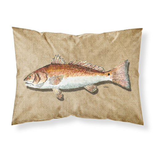 'Caroline'S Treasures 8807Pillowcase Red Fish Moisture Wicking Fabric Standard Pillowcase, Large, Multicolor'