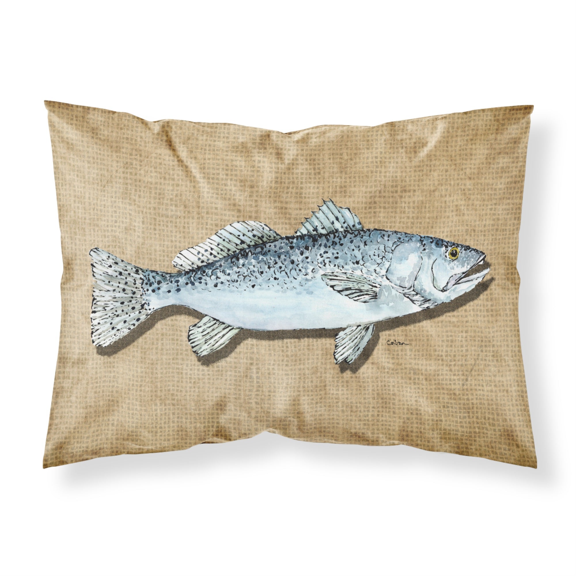 'Caroline'S Treasures 8809Pillowcase Speckled Trout Moisture Wicking Fabric Standard Pillowcase, Large, Multicolor'