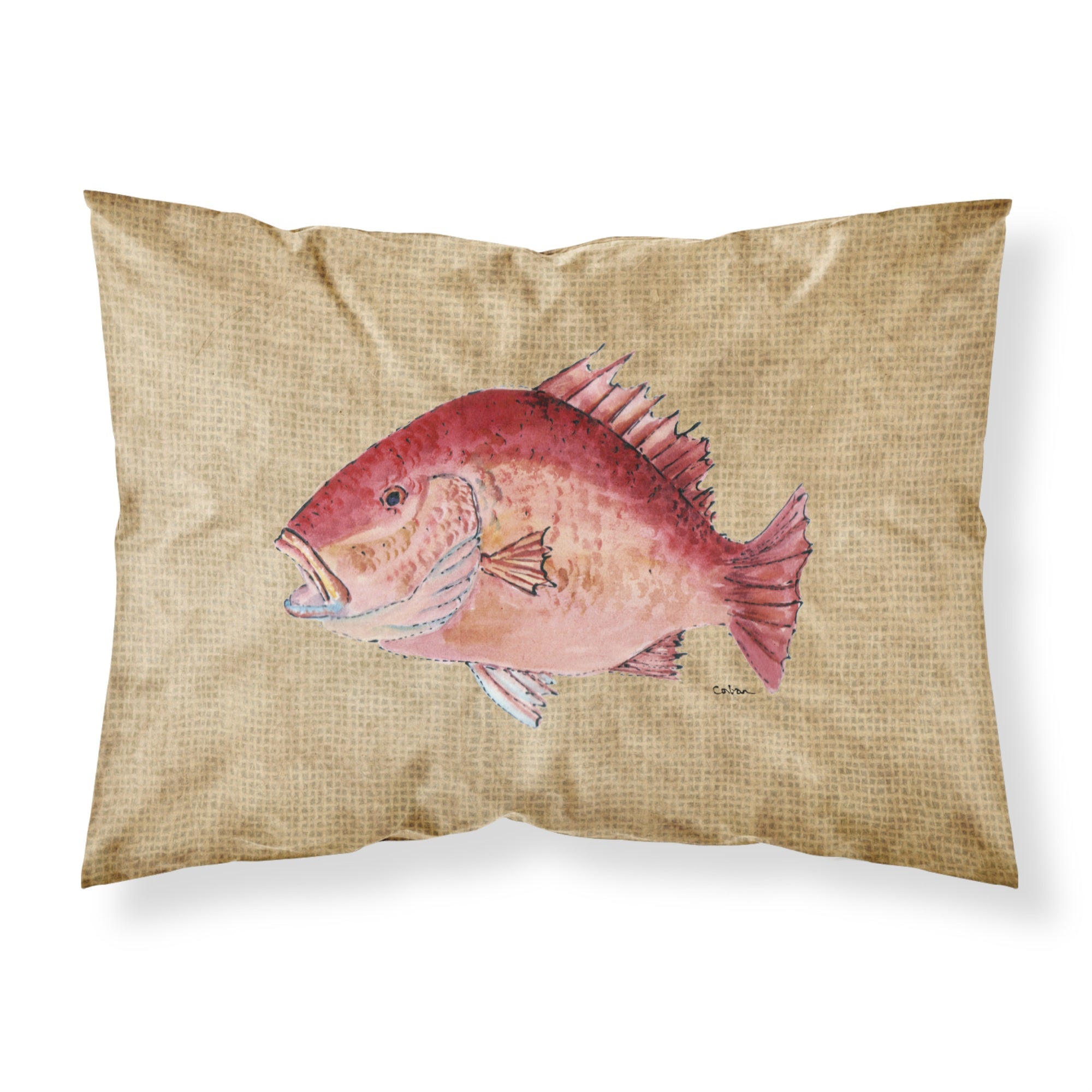 'Caroline'S Treasures 8812Pillowcase Strawberry Snapper Moisture Wicking Fabric Standard Pillowcase, Large, Multicolor'