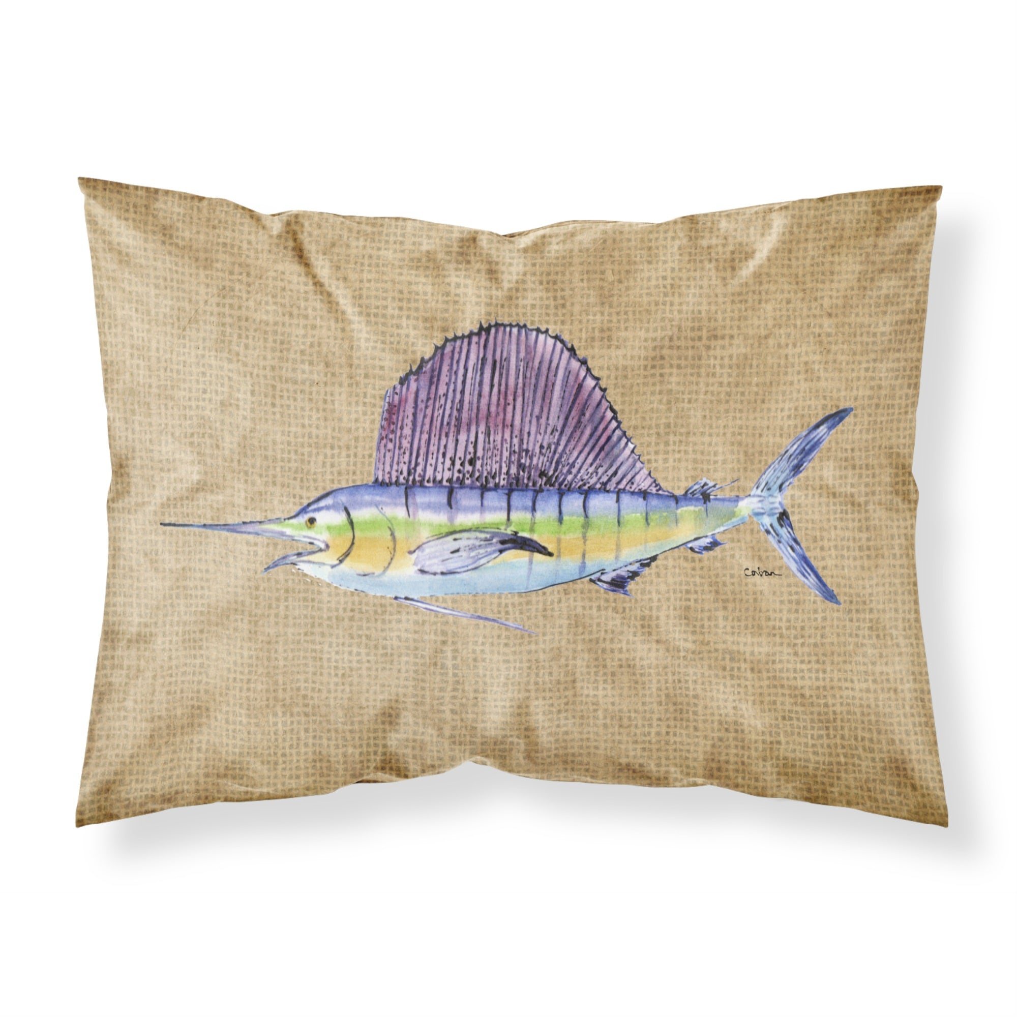 'Caroline'S Treasures 8813Pillowcase Swordfish Moisture Wicking Fabric Standard Pillowcase, Large, Multicolor'