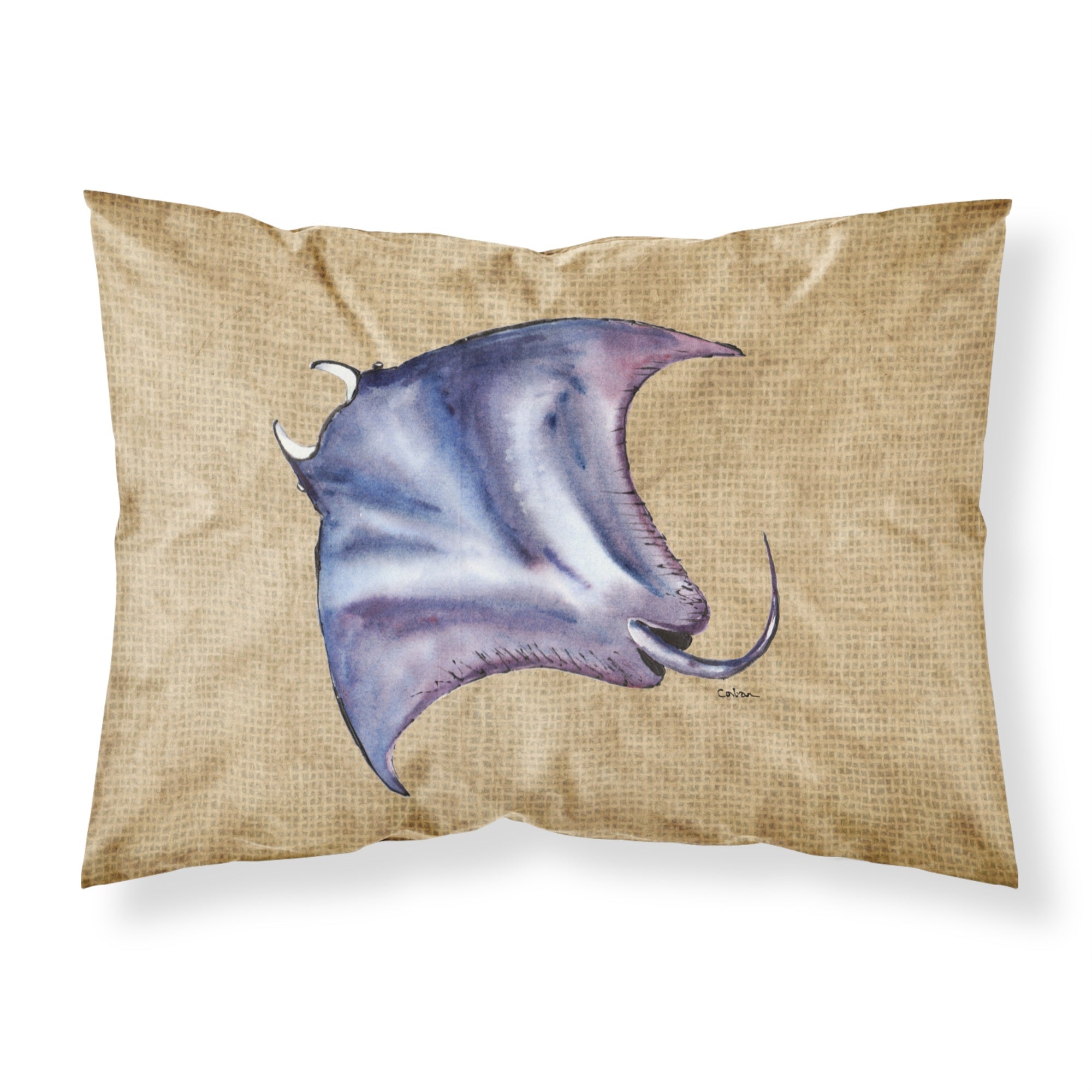 'Caroline'S Treasures 8814Pillowcase Stingray Moisture Wicking Fabric Standard Pillowcase, Large, Multicolor'