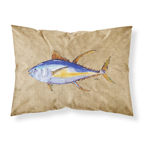 'Caroline'S Treasures 8817Pillowcase Tuna Fish Moisture Wicking Fabric Standard Pillowcase, Large, Multicolor'