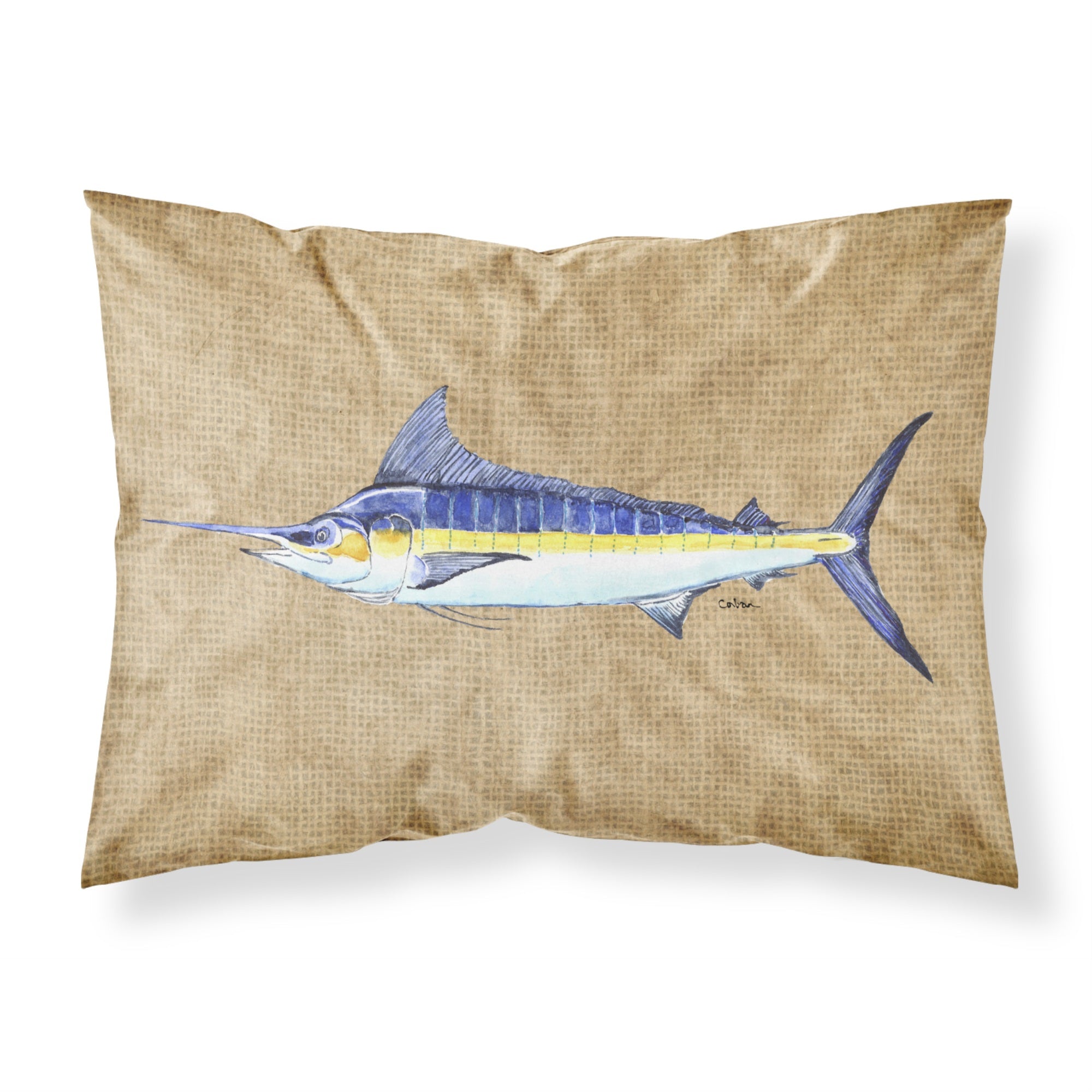 'Caroline'S Treasures 8818Pillowcase Blue Marlin Moisture Wicking Fabric Standard Pillowcase, Large, Multicolor'