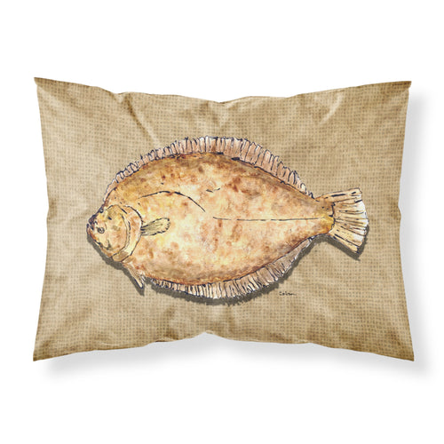 'Caroline'S Treasures 8821Pillowcase Flounder Moisture Wicking Fabric Standard Pillowcase, Large, Multicolor'
